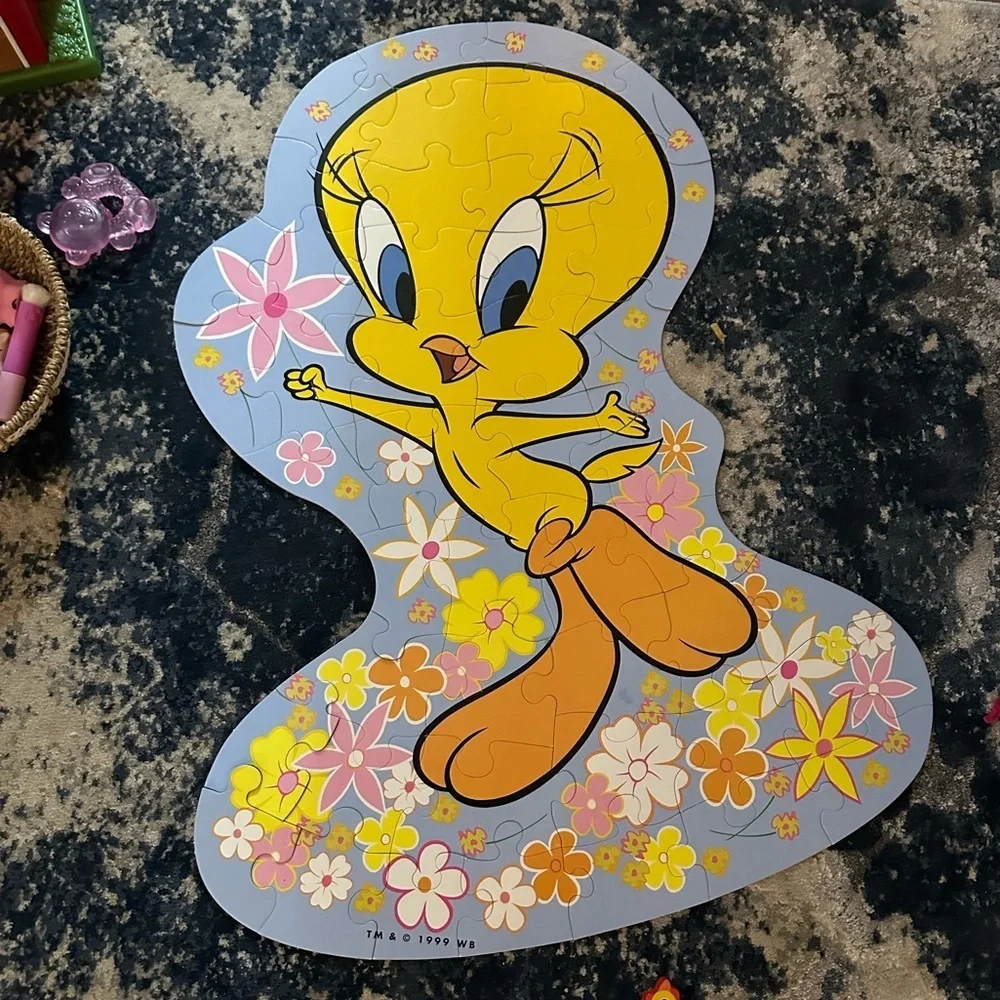 Vintage 90s Looney Tunes Tweety Bird Puzzle 3 FOOT Tall Life Size Puzzle Age 4-8